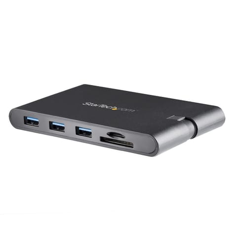 ⁨StarTech.com USB C Multiport Adapter - USB Type-C Mini Dock with HDMI 4K or VGA 1080p Video - 100W Power Delivery Passthrough, 3-port USB 3.0 Hub, GbE, SD & MicroSD - Laptop Travel Dock⁩ at Wasserman.eu