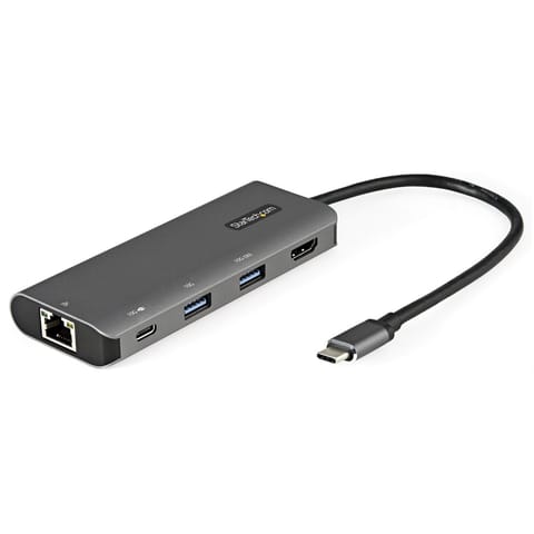 ⁨StarTech.com USB C Multiport Adapter - 10Gbps USB Type-C Mini Dock with 4K 30Hz HDMI - 100W Power Delivery Passthrough - 3-Port USB Hub, GbE - USB 3.1/3.2 Gen 2 Laptop Dock - 10" Cable⁩ at Wasserman.eu