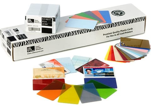 ⁨Zebra color PVC card - green, 30 mil (500 cards)⁩ w sklepie Wasserman.eu