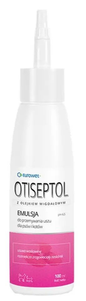 ⁨Otiseptol - płyn do przemywania uszu psa i kota 100ml⁩ w sklepie Wasserman.eu