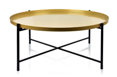 ⁨Lucas Coffee Table Black and Gold 76 cm⁩ at Wasserman.eu