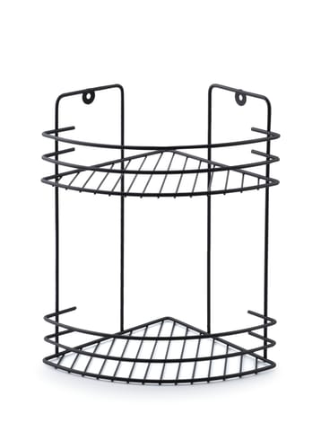 ⁨CARL BLACK Bathroom shelf h30x19x19cm 2 horizontal triangular⁩ at Wasserman.eu