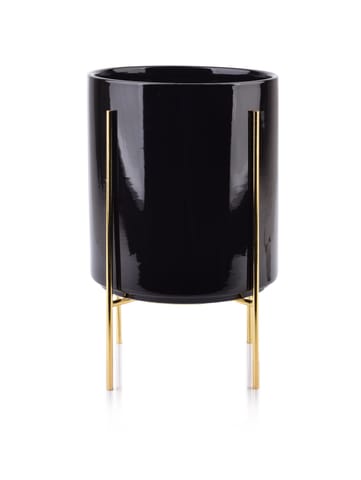 ⁨Flower pot on the stand Neva black 29 cm⁩ at Wasserman.eu