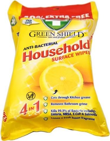 ⁨GREEN Chusteczki nawilżone uniwersalne 70szt SHIELD HOUSEHOLD⁩ w sklepie Wasserman.eu