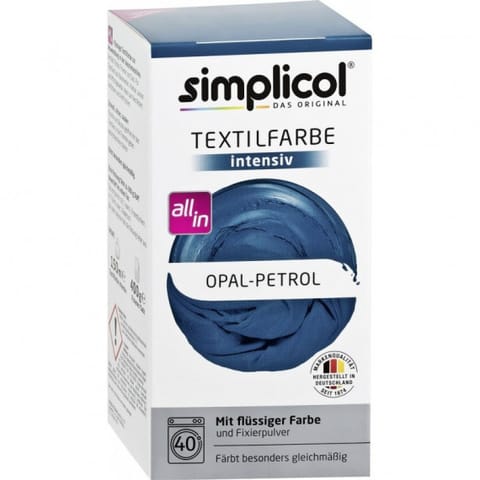 ⁨SIMPLICOL Fabric dye INTENSIV OPAL-PETROL 560g⁩ at Wasserman.eu