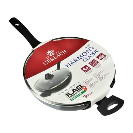 ⁨HARMONY Frying pan 30cm aluminum WOK połoka celaron⁩ at Wasserman.eu