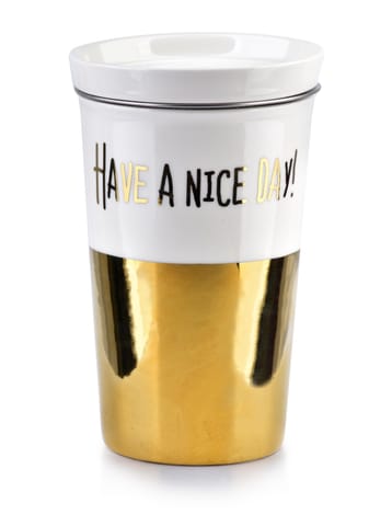 ⁨GOLD CHIC Kubek z pokrywką 410ml +zaparzacz⁩ w sklepie Wasserman.eu