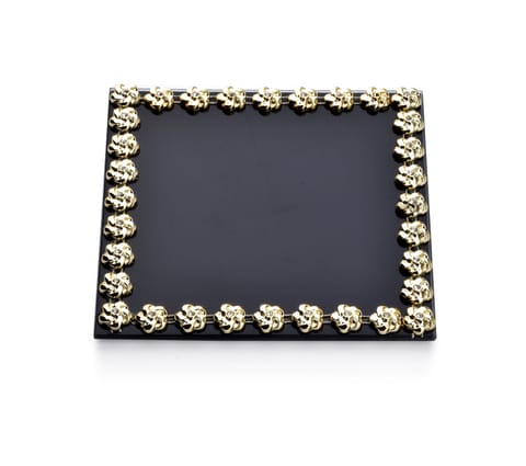 ELIA BLACK Podstawka art. dekoracyjny 15x15xh1cm w sklepie Wasserman.eu