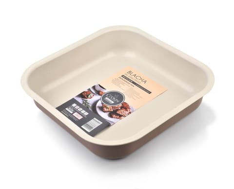 ⁨DELICATE Blacha tłoczona 26x26x6cm do pieczenia NON-STICK CAFFE CREME COOKINI⁩ w sklepie Wasserman.eu