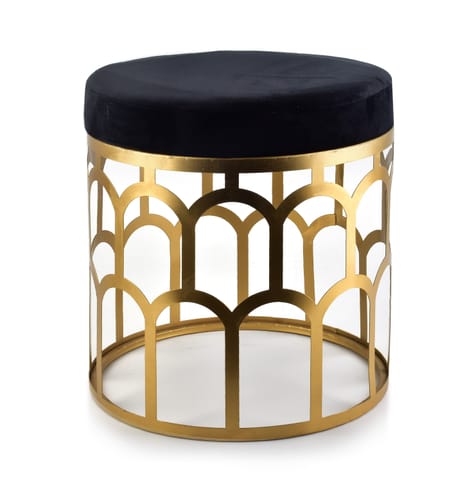 ⁨MARGIE Stool black h38*36cm⁩ at Wasserman.eu