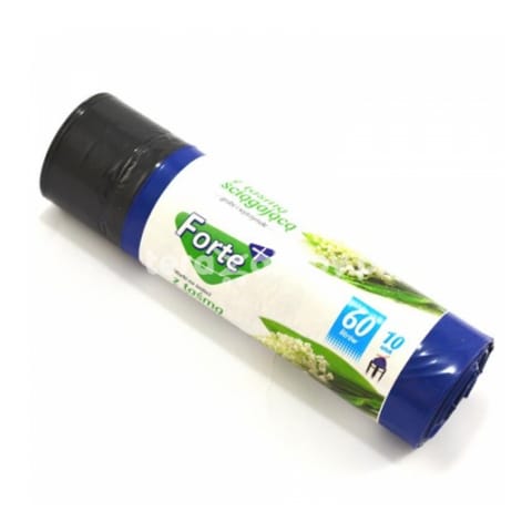 ⁨FORTE Garbage Bags LDPE 60L 10pcs with Tape⁩ at Wasserman.eu