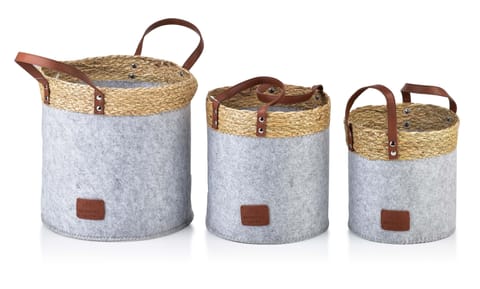 ⁨AMPARO SET OF 3 BASKETS 28xH28CM,24xH24CM 20xH20CM⁩ at Wasserman.eu