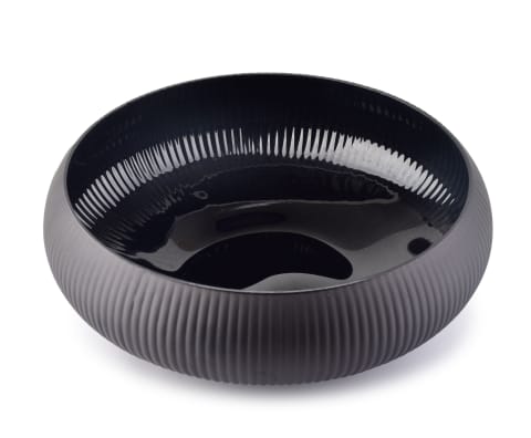 ⁨SERENITE BLACK Decorative bowl dia.29xH:10cm⁩ at Wasserman.eu