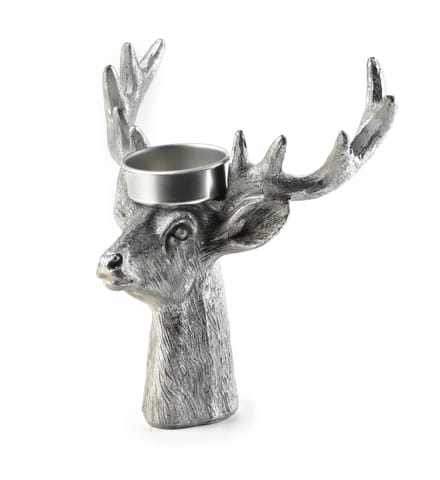 ⁨SANTA LILA Figure candlestick h14x14x7cm silver⁩ at Wasserman.eu