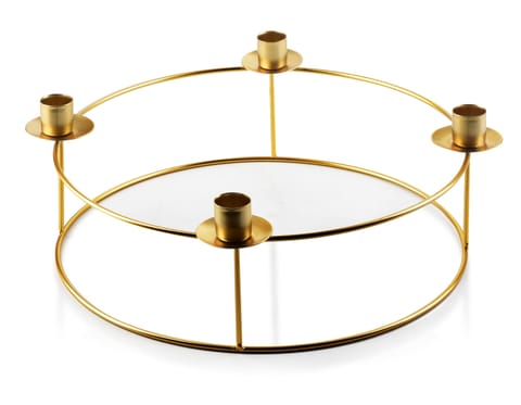 ⁨CEDRIC GOLD Candlestick 30cmx h11,5cm⁩ at Wasserman.eu