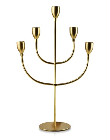 ⁨CEDRIC GOLD Candlestick 23,5x10xh37,5cm 5-arm⁩ at Wasserman.eu