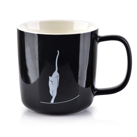 ⁨SAMMY CAT Mug 360ml h9x8,7x8cm BLACK⁩ at Wasserman.eu