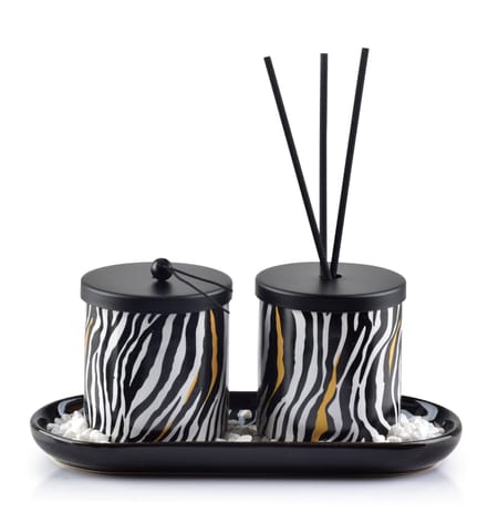 ⁨Aroma diffuser + candle 23x9xH9cm ZEBRA⁩ at Wasserman.eu
