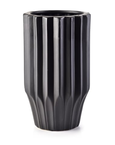 ⁨YVONNE BLACK VASE h26cm⁩ at Wasserman.eu