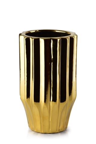 ⁨YVONNE GOLD VASE 12xh20cm⁩ at Wasserman.eu