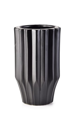 ⁨YVONNE BLACK VASE 12xh20cm⁩ at Wasserman.eu