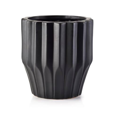 ⁨YVONNE BLACK PLANT POT 15,5XH16,5CM⁩ at Wasserman.eu