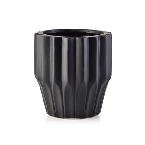 ⁨YVONNE BLACK PLANT POT 13xH13,5cm⁩ at Wasserman.eu