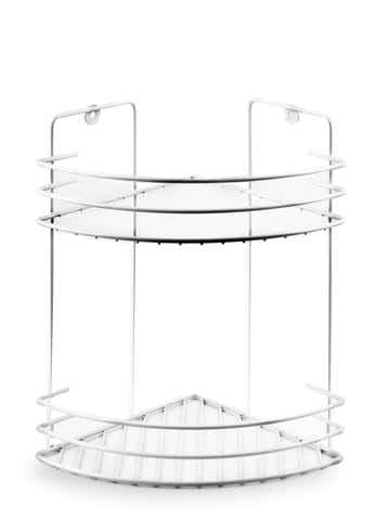 ⁨CARL WHITE Bathroom shelf h30x19x19cm 2 horizontal triangular⁩ at Wasserman.eu