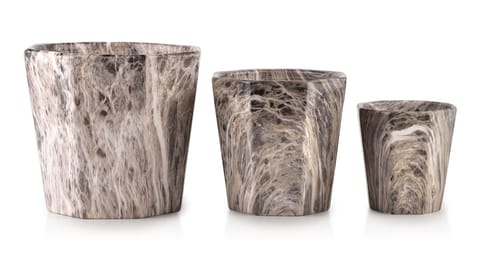 NEVA MARBLE KOMPLET 3 DONICZEK xL:16Xh14/L:12,5Xh12/M:8,5h9cm w sklepie Wasserman.eu
