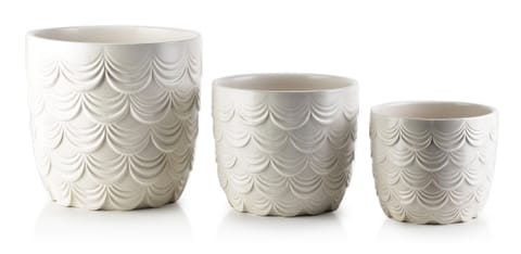 ⁨NEVA Set of 3 flower pots XL20xh20cm L16xh15cm M13xh12cm⁩ at Wasserman.eu