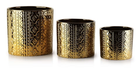 ⁨NEVA Set of 3 flower pots XL19.5xh19cm L16xh14cm M13.5xh12cm⁩ at Wasserman.eu