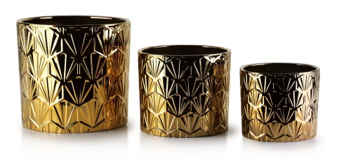 ⁨NEVA Set of 3 plant pots XL20xh19cm L16xh14cm M13xh12cm⁩ at Wasserman.eu