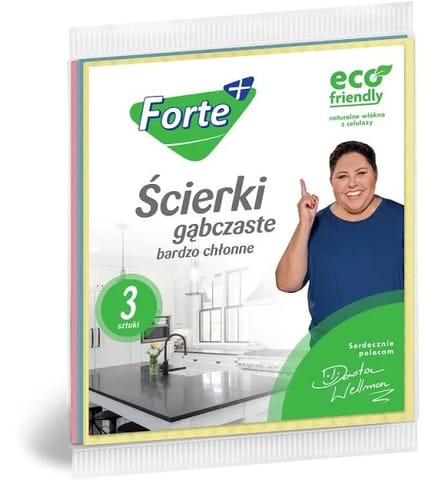 ⁨FORTE Sponge cloths 3pcs⁩ at Wasserman.eu