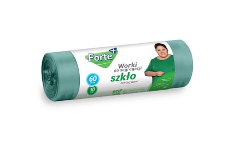 ⁨FORTE Worki do segregacji 60L 10szt zawiązywane SZKŁO⁩ w sklepie Wasserman.eu