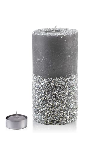 ⁨CANDLE LANTERN ROLLER 120X240 DIAMOND GRAY SILVER CRYSTALS⁩ at Wasserman.eu