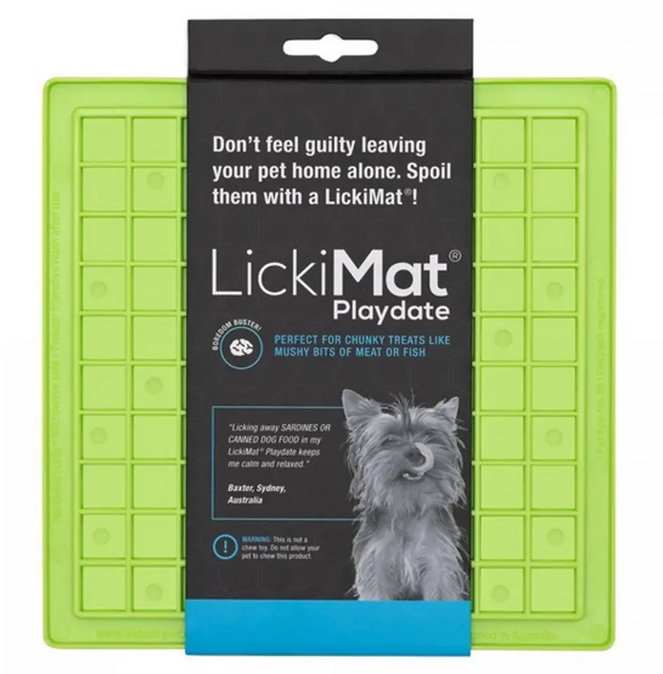 ⁨LickiMat Playdate Square soft green⁩ at Wasserman.eu