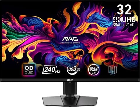⁨Monitor MSI MAG 321UPX QD-OLED (31.5" /OLED /240Hz /3840 x 2160 /Czarny)⁩ w sklepie Wasserman.eu