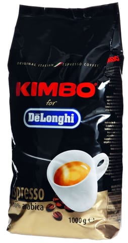 ⁨Kawa ziarnista Kimbo Delonghi DLSC613 100% Arabica 1kg⁩ w sklepie Wasserman.eu