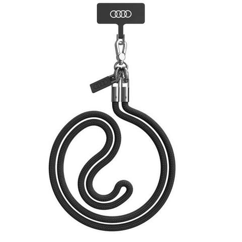 ⁨Audi uniwersalna smycz do telefonu 120cm 6mm crossbody czarny/black AU-CBL8-R8/D1-BK⁩ w sklepie Wasserman.eu