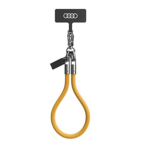 ⁨Audi uniwersalna smycz do telefonu 28cm 8mm żółty/yellow AU-HSL8-R8/D1-YW⁩ w sklepie Wasserman.eu