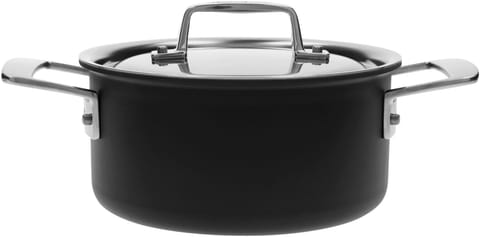 ⁨DEMEYERE BLACK 5 Low pot with lid 2.2 ltr⁩ at Wasserman.eu