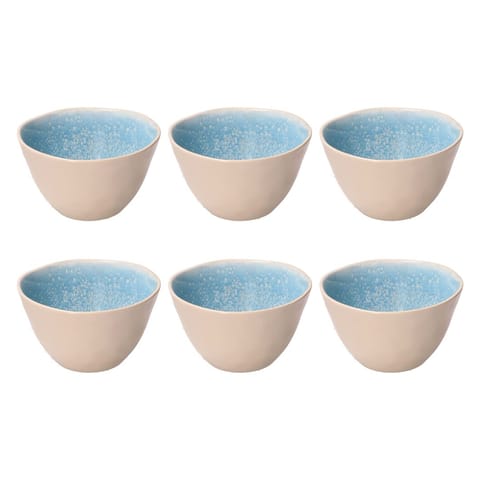 ⁨ROSE&TULIPANI CONCERTO FUSE AZZURRO Set of 6 small bowls 12 cm⁩ at Wasserman.eu