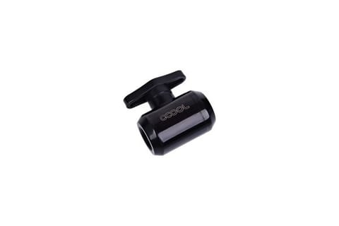 ⁨Alphacool Icicle 2 Way Ball Valve G1/4 - black⁩ at Wasserman.eu