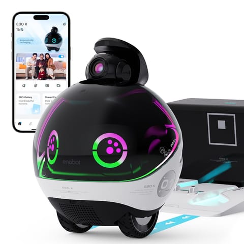 ⁨Rodzinna kamera IP robota | EBO X | 8 MP | 1,8 | H265 | Karta Micro SD, maks. 256 GB⁩ w sklepie Wasserman.eu