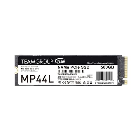 ⁨Dysk SSD Team Group MP44L 500GB M.2 PCIe NVMe Gen4 x4 (5000/2500)⁩ w sklepie Wasserman.eu