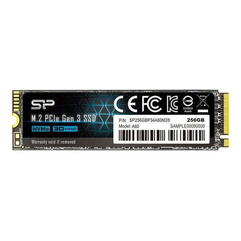 ⁨Silicon Power A60 256GB PCIe Gen3x4 NVMe (2200/1600MB/s) 2280 BULK SSD⁩ at Wasserman.eu