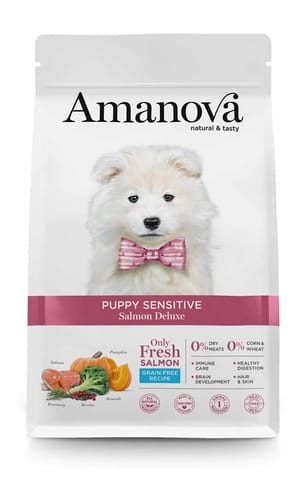 ⁨Amanova  GF Puppy Sensitive Salmon Deluxe 2kg⁩ w sklepie Wasserman.eu