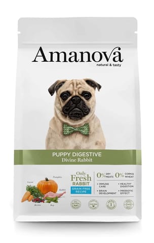 ⁨AMANOVA Puppy Digestive Divine Rabbit - dry dog food - 2kg⁩ at Wasserman.eu