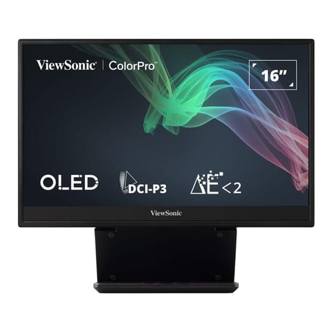 ⁨Viewsonic VP Series VP16-OLED monitor komputerowy 40,6 cm (16") 1920 x 1080 px Full HD Czarny⁩ w sklepie Wasserman.eu