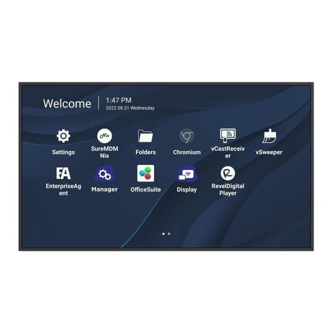 ⁨Viewsonic CDE4330 Signage Display 109.2 cm (43") Wi-Fi 450 cd/m² 4K Ultra HD Black Built-in processor Android 11⁩ at Wasserman.eu